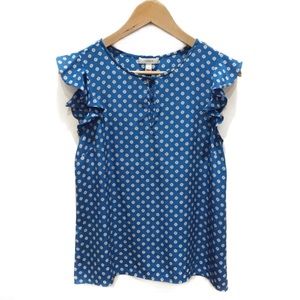 J. Crew Silk Flutter Top